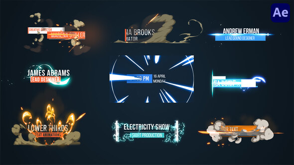 VideoHive 2D FX Cartoon Titles & Lower thirds [After Effects] 38214489
