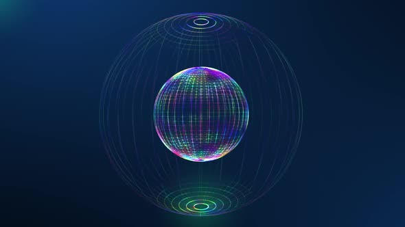 VideoHive Abstract Spherical Colorful Digital Technology Background 4 38930737