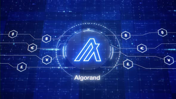 VideoHive Algorand animated logo. Algorand cryptocurrency logo. ALGO intro. Animation of ALGO crypto. 38966685