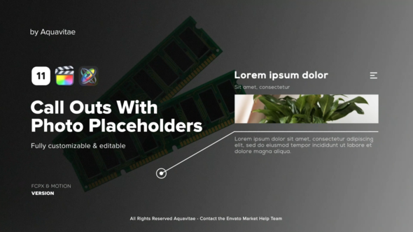 VideoHive Call Outs With Photo Placeholders for FCPX 37874540