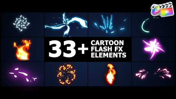 VideoHive Cartoon Flash FX Elements Pack | FCPX 38305228