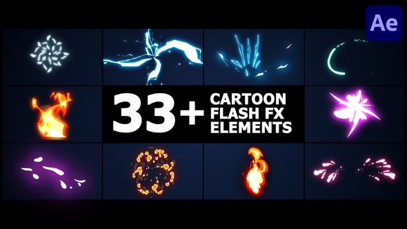VideoHive Cartoon Flash FX Elements Pack for After Effects 38088333