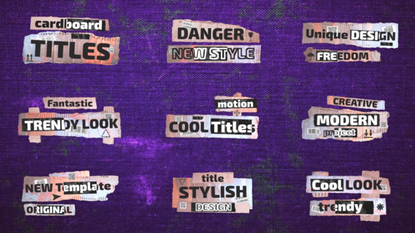 VideoHive Dynamic Cardboard Titles 37916114