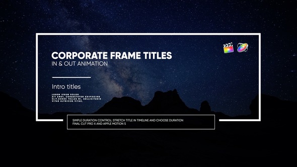 VideoHive Frame Titles I FCPX & Motion 35720924