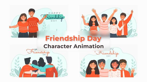 VideoHive Friendship Day Animated Scene 38193487