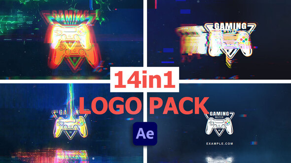 VideoHive Glitch Logos 38523874