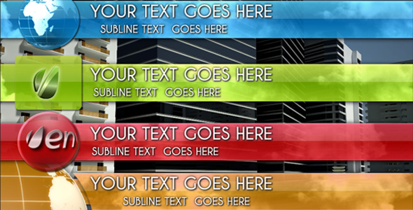 VideoHive Glossy Lower Third Pack 93895