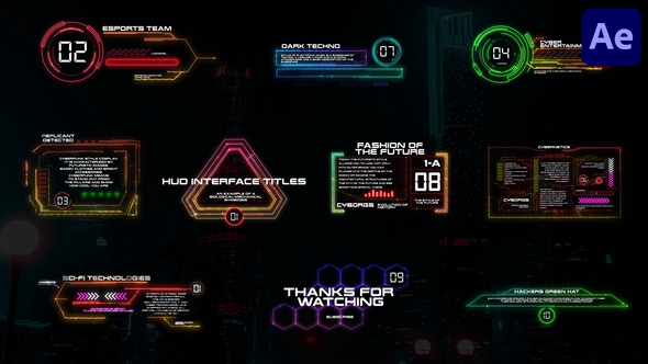 VideoHive HUD Interface Titles for After Effects 37204275