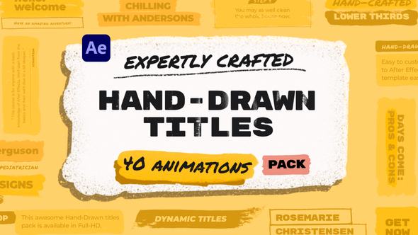 VideoHive Hand Drawn Brush Titles Pack 37507418