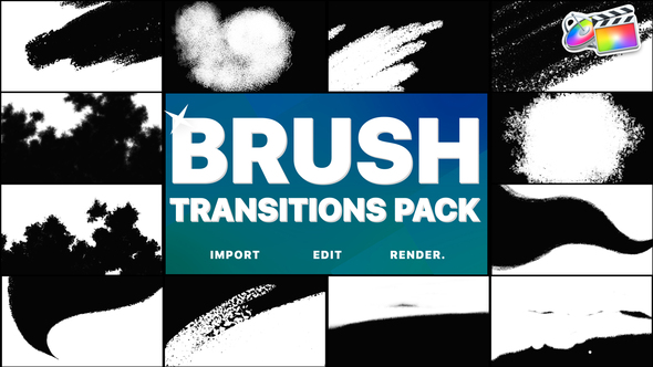 VideoHive Hand-Drawn Brush Transitions | FCPX 38214614