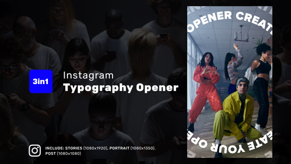 VideoHive Instagram Typography Opener 37315282