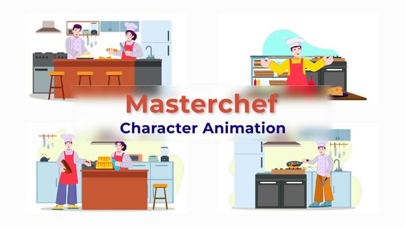 VideoHive Masterchef Cooking Animation Scene 02 38195191