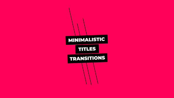 VideoHive Minimalistic Titles Transitions 33345259