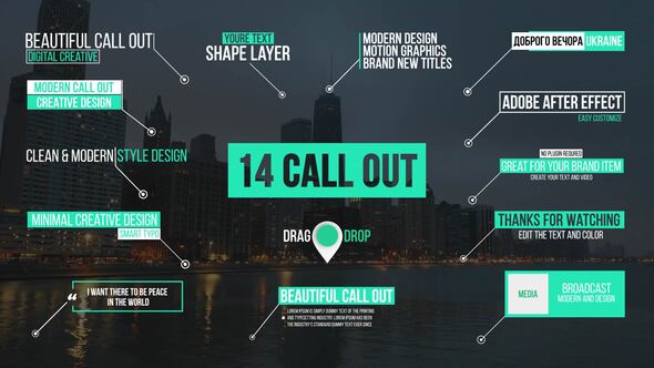 VideoHive Modern Call Outs | After Effects 37347799