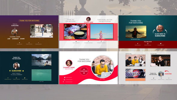 VideoHive Modern End Screens 38272680