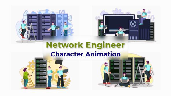 VideoHive Network Engineer Explainer Animation Scene 38195761