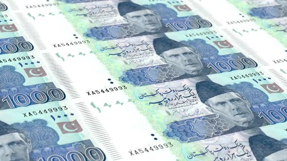 VideoHive One Thousand Rupee Note Bill Pakistan Infinite Loop 4K Resolution 38932309