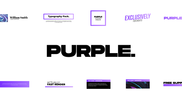 VideoHive Purple. - Titles Pack 37189465