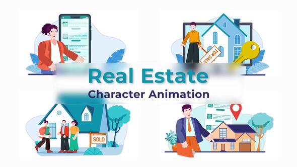 VideoHive Real Estate Broker Explainer Animation Scene 38196120