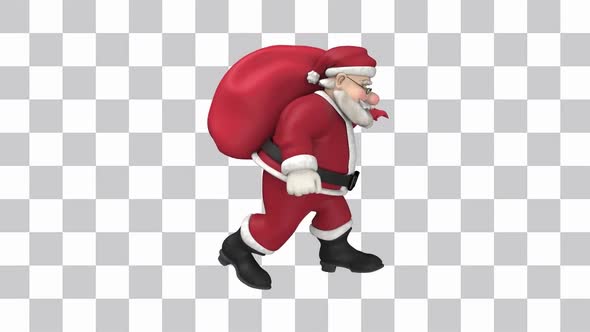 VideoHive Santa Claus With Gift Bag Loop 38961075