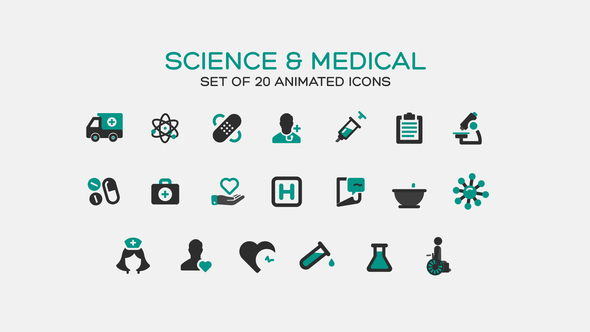 VideoHive Science and Medical Icons 37321224