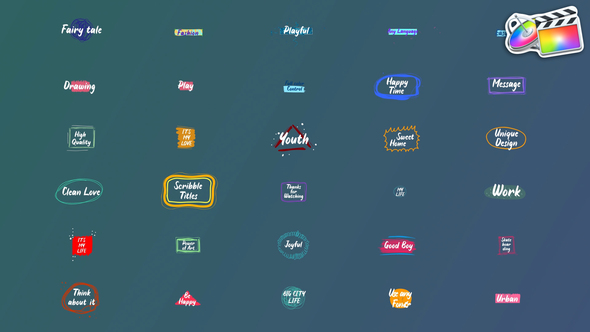 VideoHive Scribble Titles for FCPX 38412926