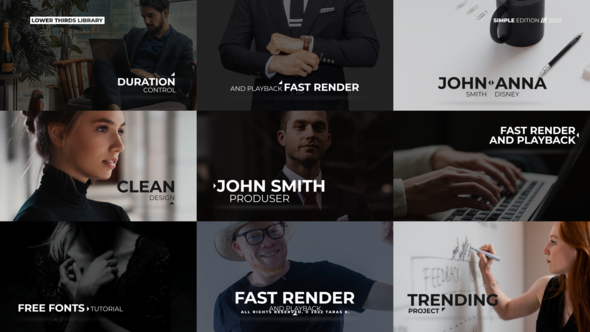 VideoHive Simple Lower Thirds | After Effects 38107301