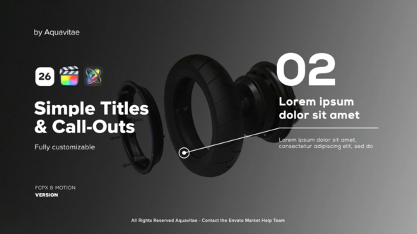 VideoHive Simple Titles & Call-Outs for Motion & FCPX 37270149