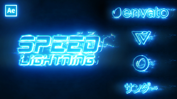 VideoHive Speed Lightning Intro Logo 37345376