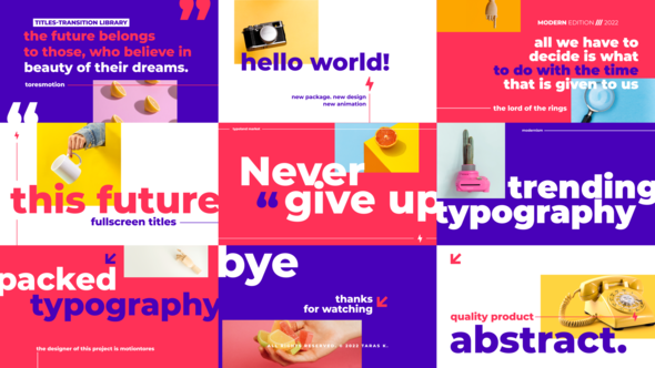 VideoHive Titles Transitions | After Effects 38125493