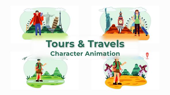VideoHive Tours And Travels Animation Scene 38196462