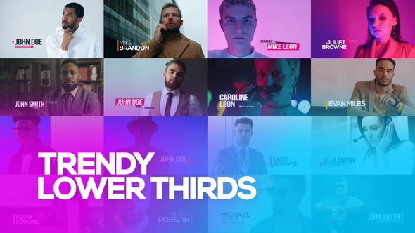 VideoHive Trendy Lower Thirds for FCPX 37429749
