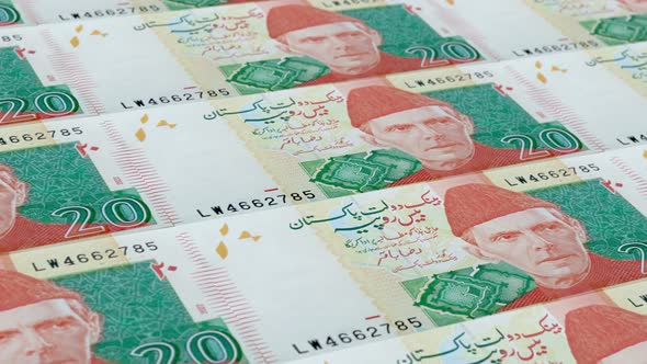 VideoHive Twenty Rupee Note Bill Pakistan Infinite Loop 4K Resolution 38932314