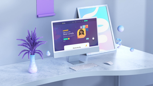 VideoHive Breeze – Mockup Website Promo 39648144