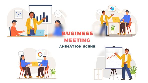 VideoHive Business Meeting Animation Scene After Effects Template 39652639