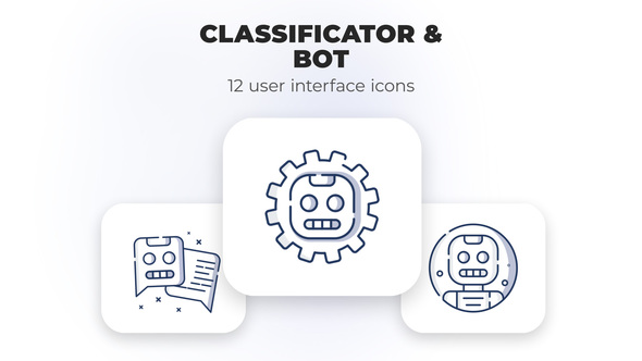 Classificator and amp; Bot- user interface icons