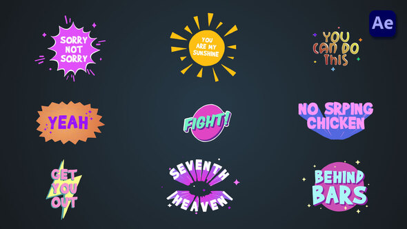 VideoHive Colorful Cartoon Titles [After Effects] 36730599