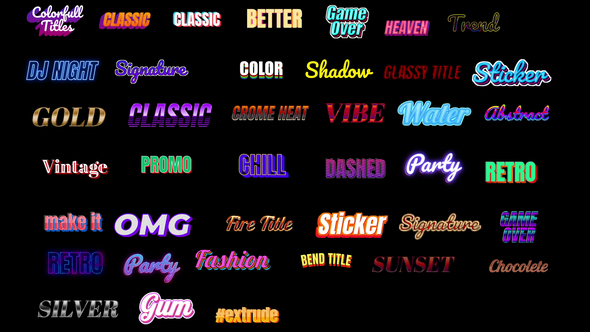 VideoHive Colorful Titles 36729605
