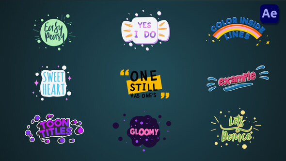 VideoHive Colorful cartoon titles & lower thirds #2 [After Effects] 37137657