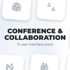 Conference & Collaboration- user interface icons