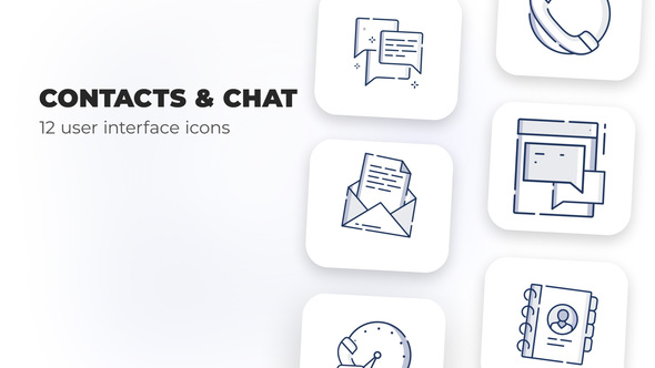 Contacts & Chat- user interface icons