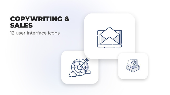 Copywriting and Sales user interface icons