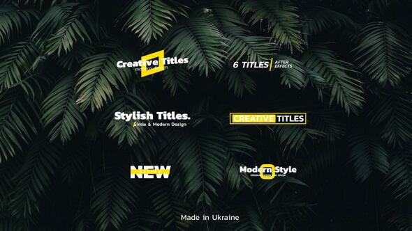 VideoHive Creative Titles V.2 | After Effects 37077601