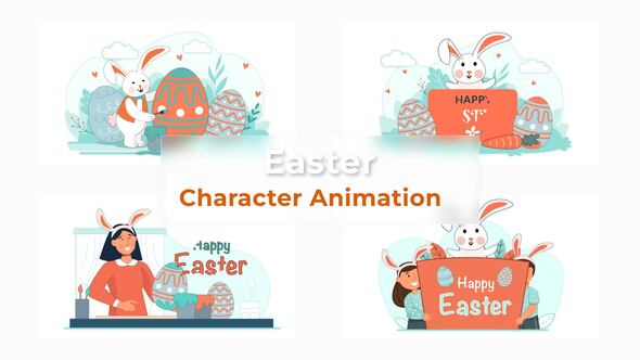 VideoHive Easter Character Animation Scene Pack 37070049