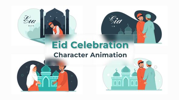VideoHive Eid Celebration Animation Scene Pack 37069368