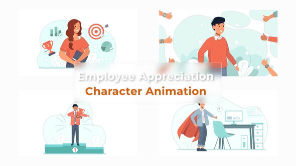 VideoHive Employee Appreciation Character Animation Scene Pack 37070993