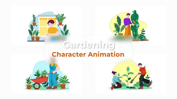 VideoHive Gardening Character Animation Scene Pack 37070266