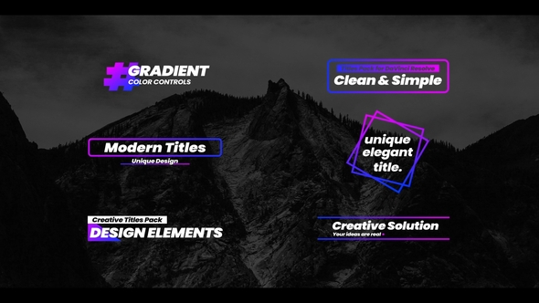 VideoHive Gradient Titles For After Effects 36686866
