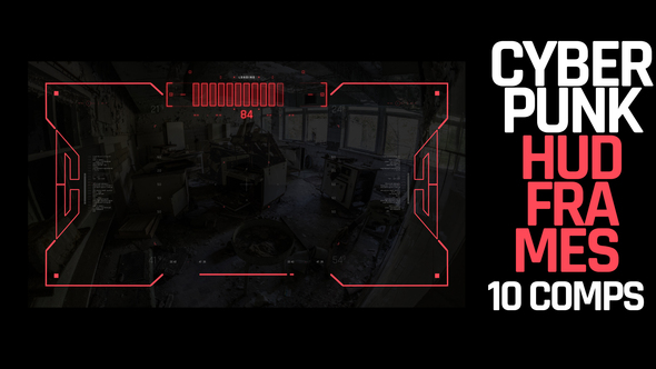 VideoHive HUD Cyberpunk Frames 39725095