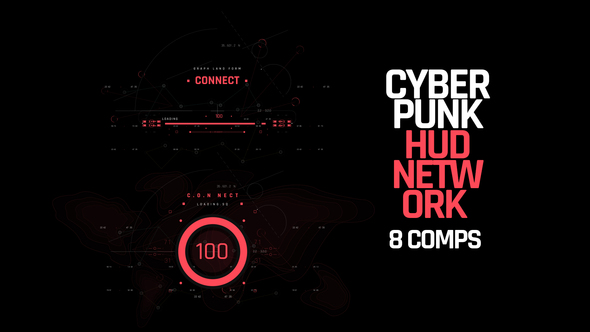 VideoHive HUD Cyberpunk Network 40491205